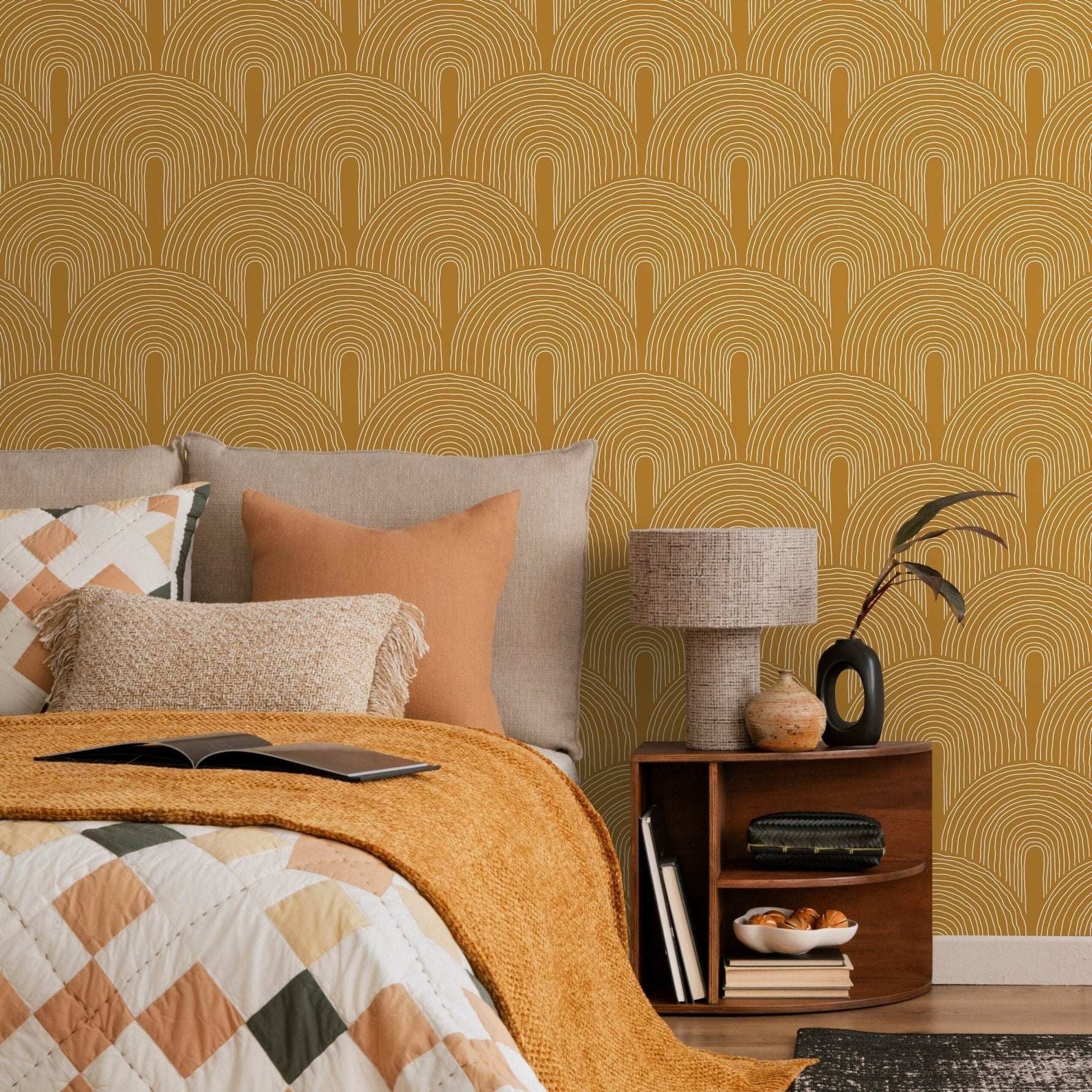 Art Deco Sunrise Wallpaper - C257 - WallTrend