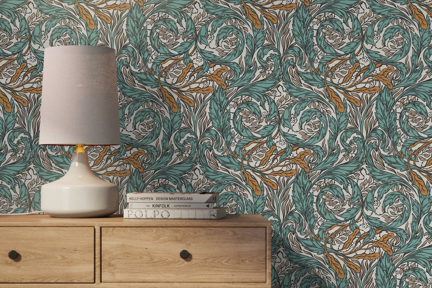 Art Nouveau Floral Elegance Wallpaper - D488 - WallTrend