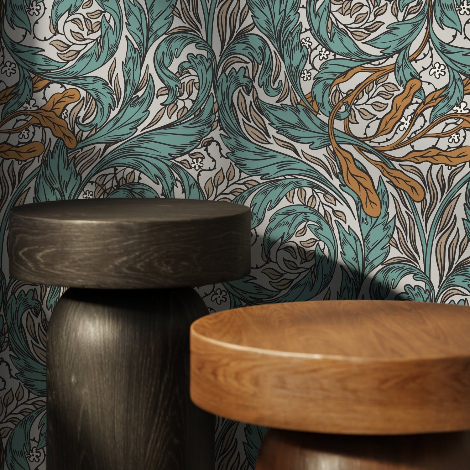 Art Nouveau Floral Elegance Wallpaper - D488 - WallTrend