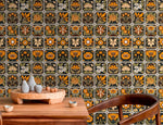 Art Nouveau Floral Tiles Wallpaper - C215 - WallTrend