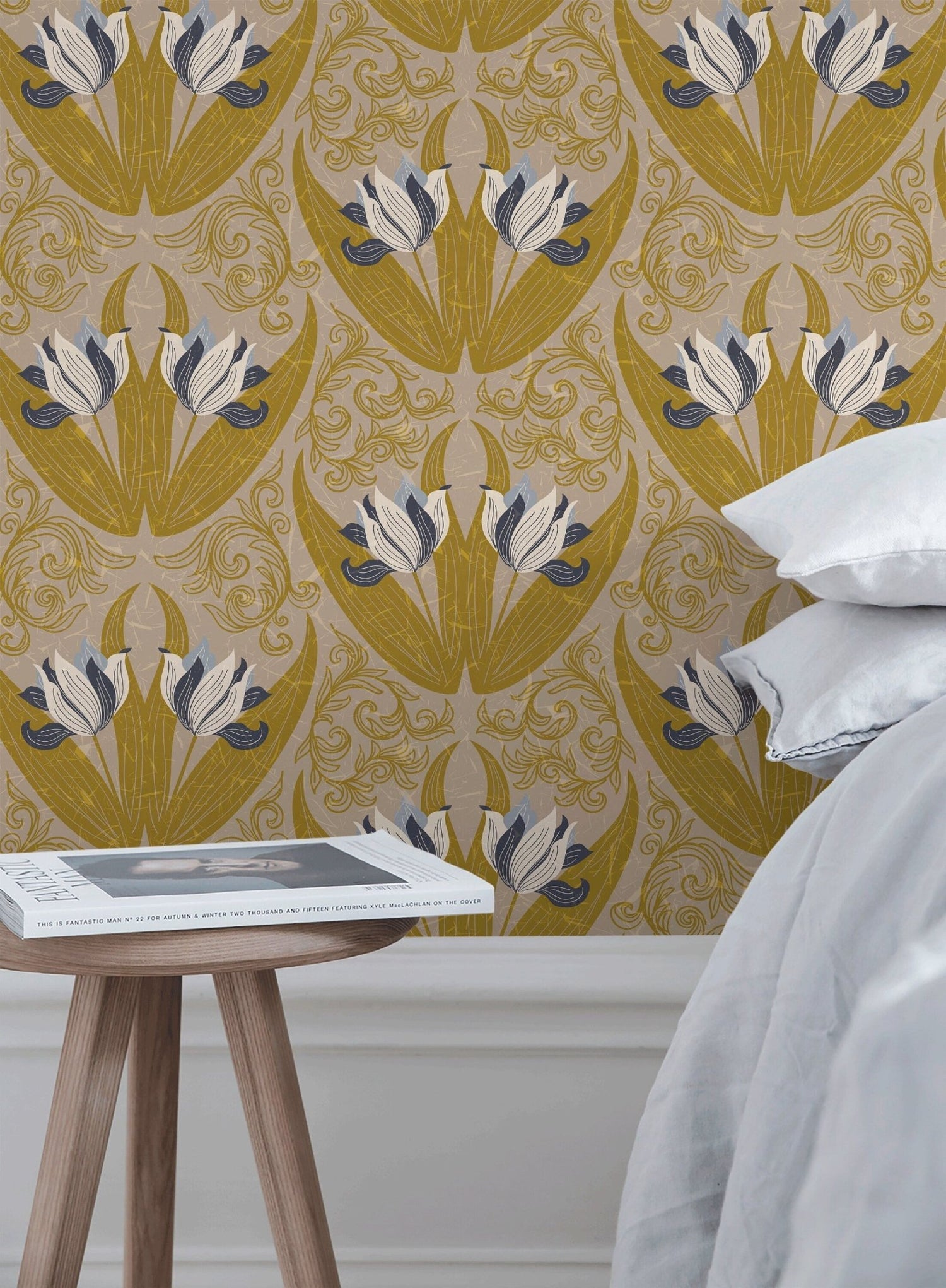 Art Nouveau Floral Wallpaper - B906 - WallTrend