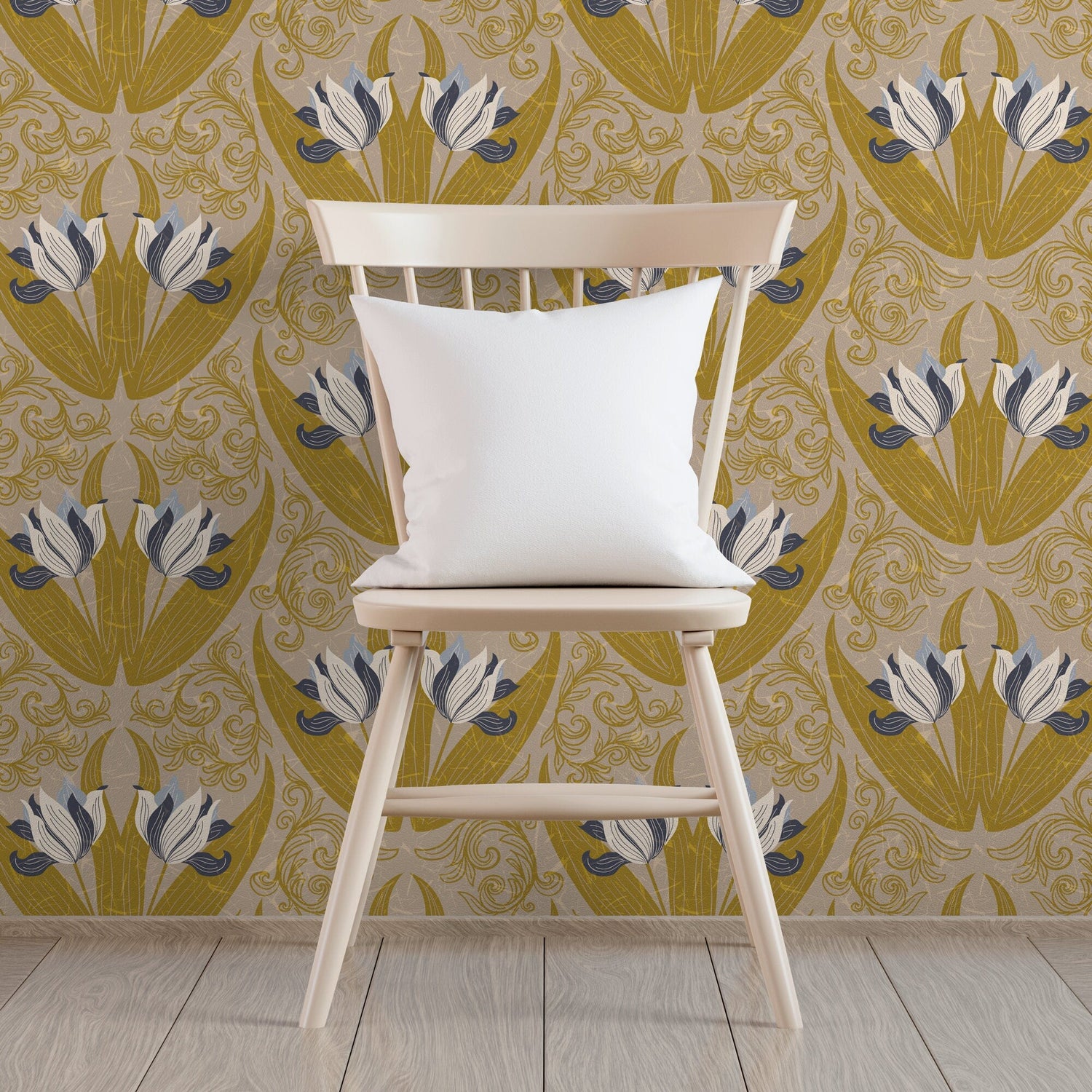 Art Nouveau Floral Wallpaper - B906 - WallTrend