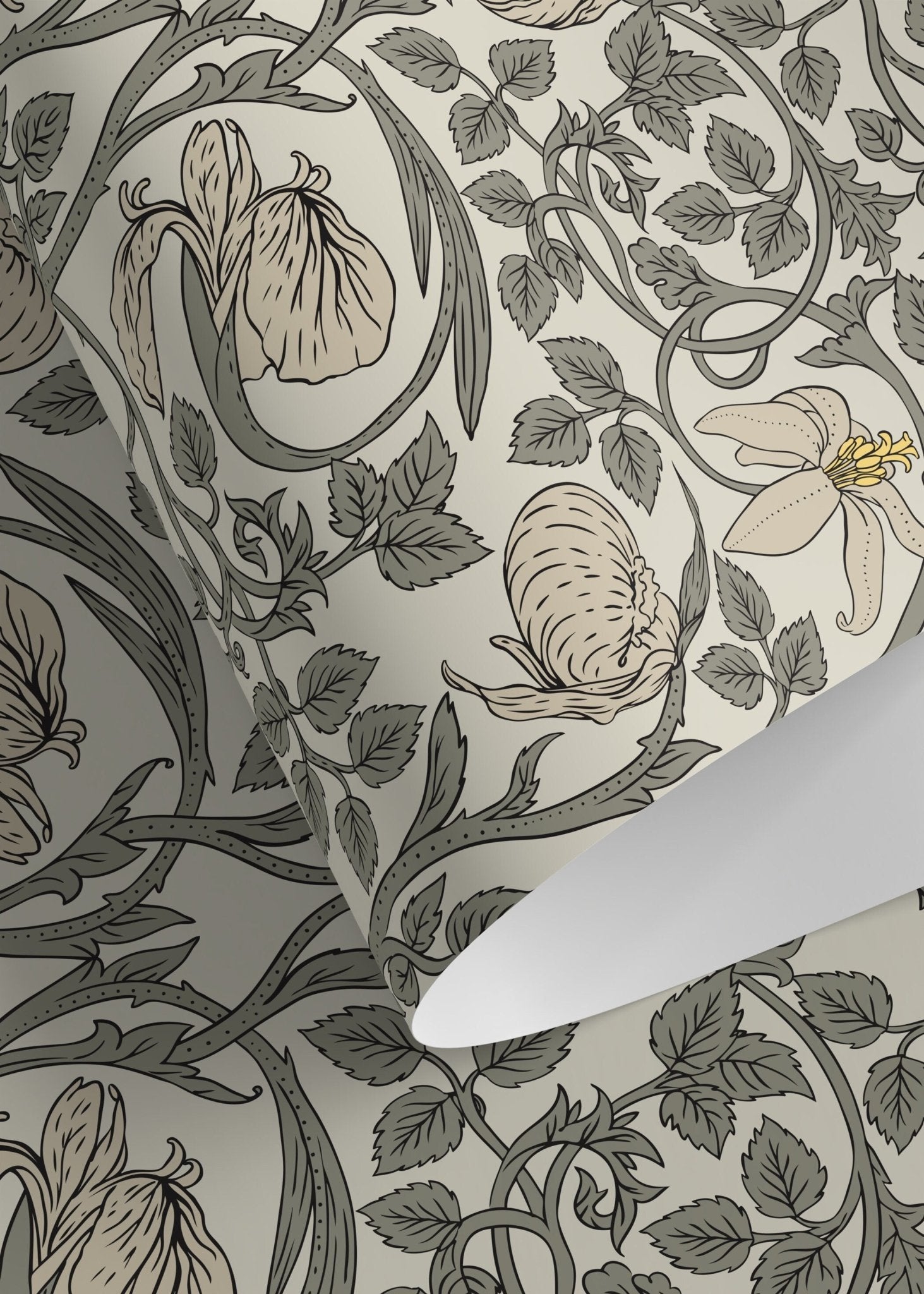 Art Nouveau Floral Wallpaper - D478 - WallTrend