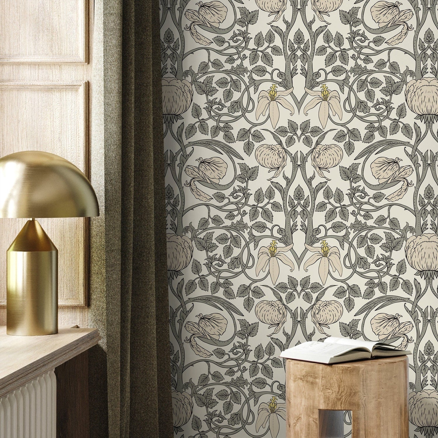 Art Nouveau Floral Wallpaper - D478 - WallTrend