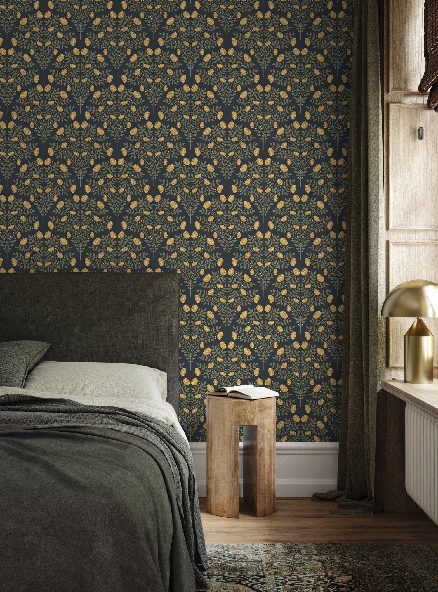 Art Nouveau Floral Wallpaper / Peel and Stick Wallpaper Removable Wallpaper Home Decor Wall Art Wall Decor Room Decor - D038 - WallTrend