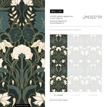 Art Nouveau Floral Wallpaper - SKU C281 - WallTrend