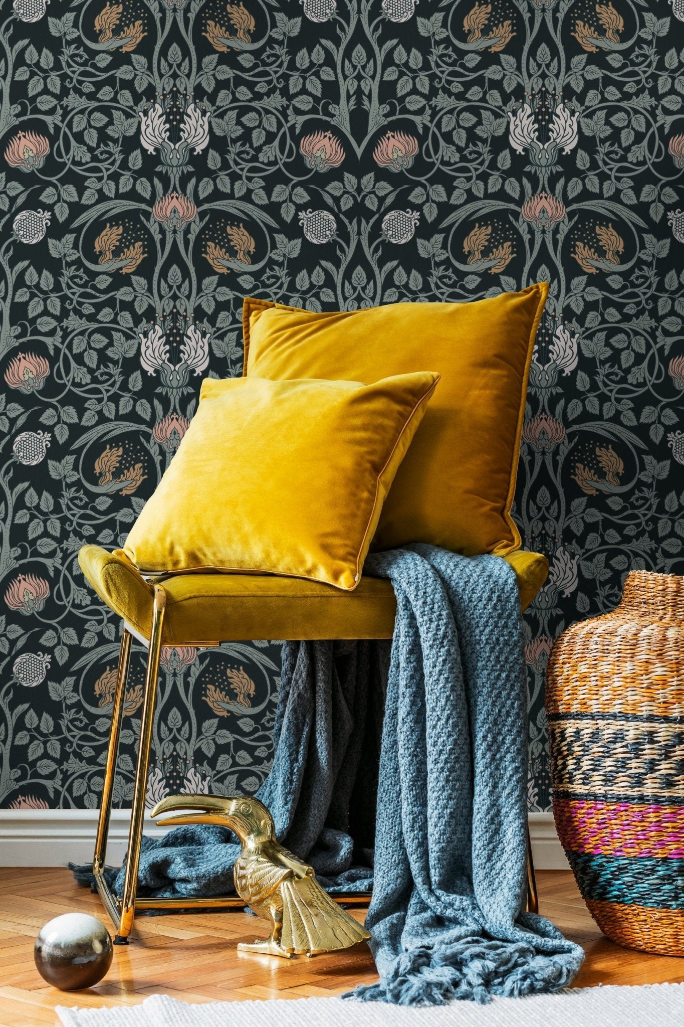 Art Nouveau Nature Motifs Wallpaper - B920 - WallTrend