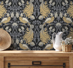 Art Nouveau Peacock Wallpaper - D500 - WallTrend