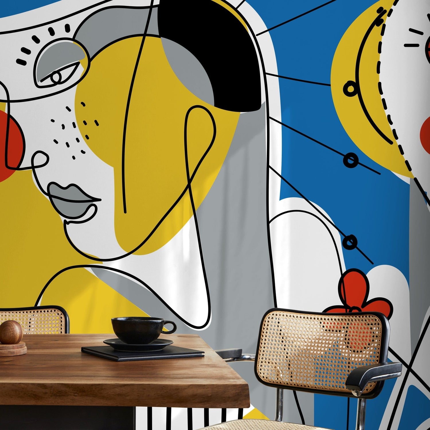 Artistic Faces Wallpaper - D605 - WallTrend