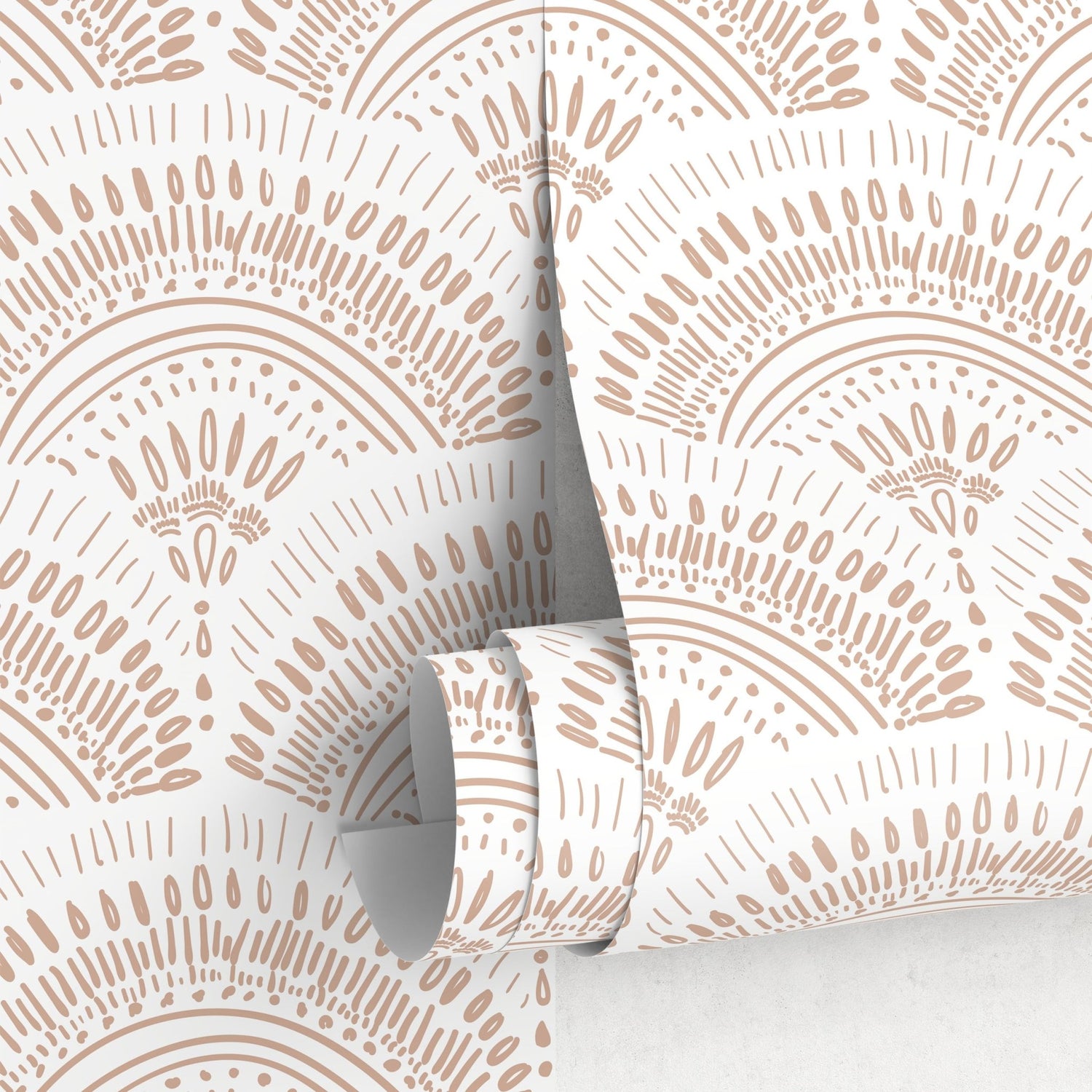 Artistic Peacock Feather Pattern Wallpaper - C066 - WallTrend