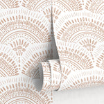 Artistic Peacock Feather Pattern Wallpaper - C066 - WallTrend