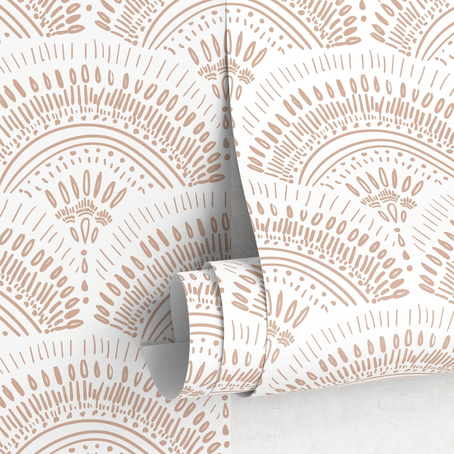 Artistic Peacock Feather Pattern Wallpaper - C066 - WallTrend