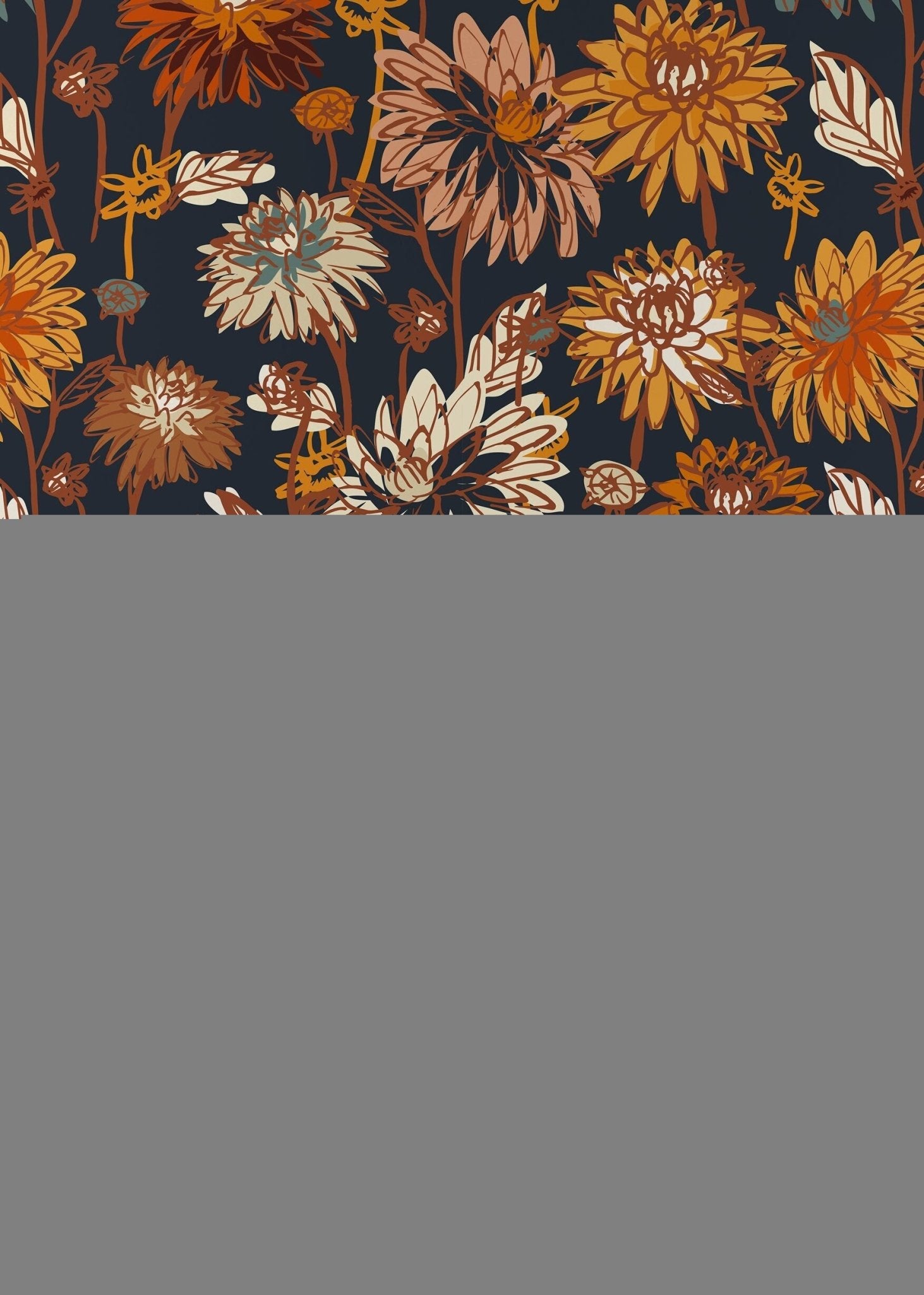 Autumn Floral Elegance Wallpaper - C693 - WallTrend