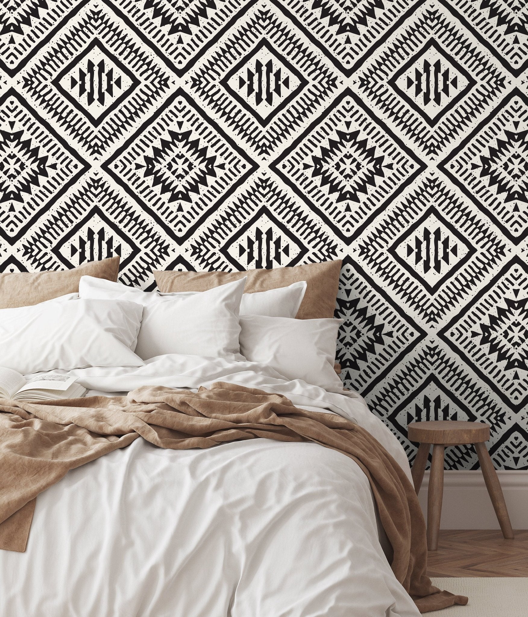 Aztec Influence Wallpaper - C376 - WallTrend