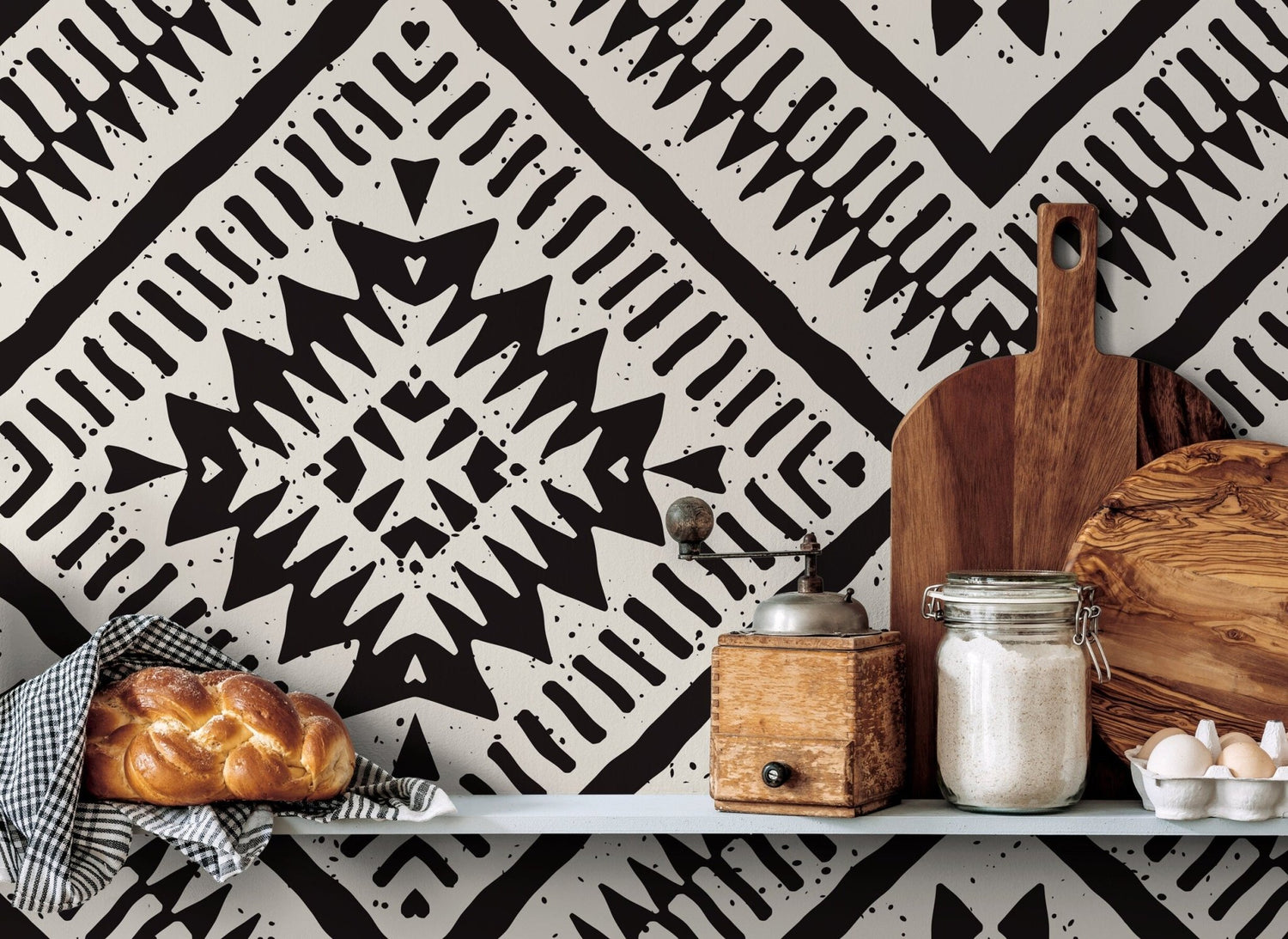 Aztec Influence Wallpaper - C376 - WallTrend