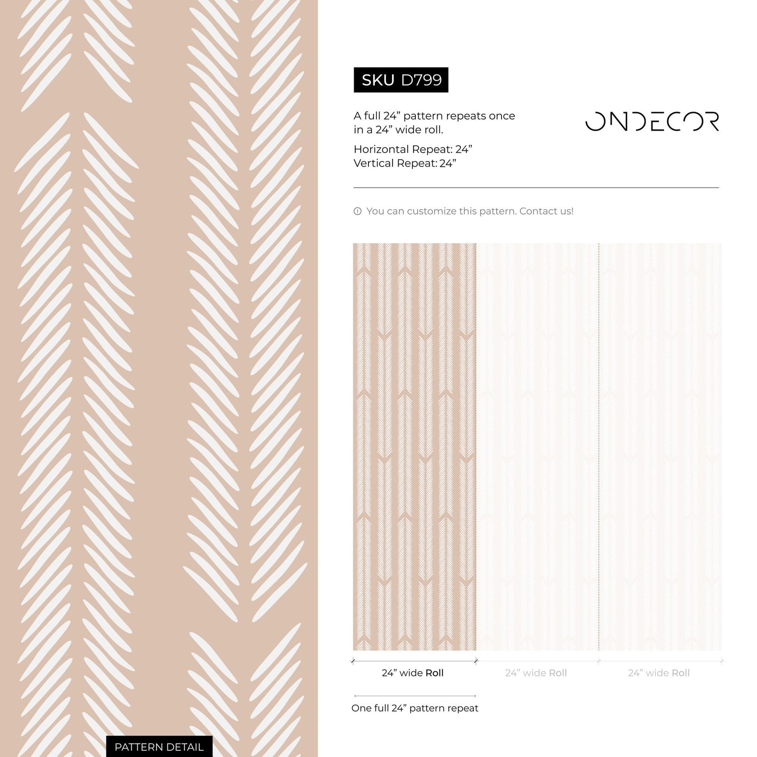 Beige Herringbone Wallpaper Minimalist Wallpaper Peel and Stick and Traditional Wallpaper - D799 - WallTrend