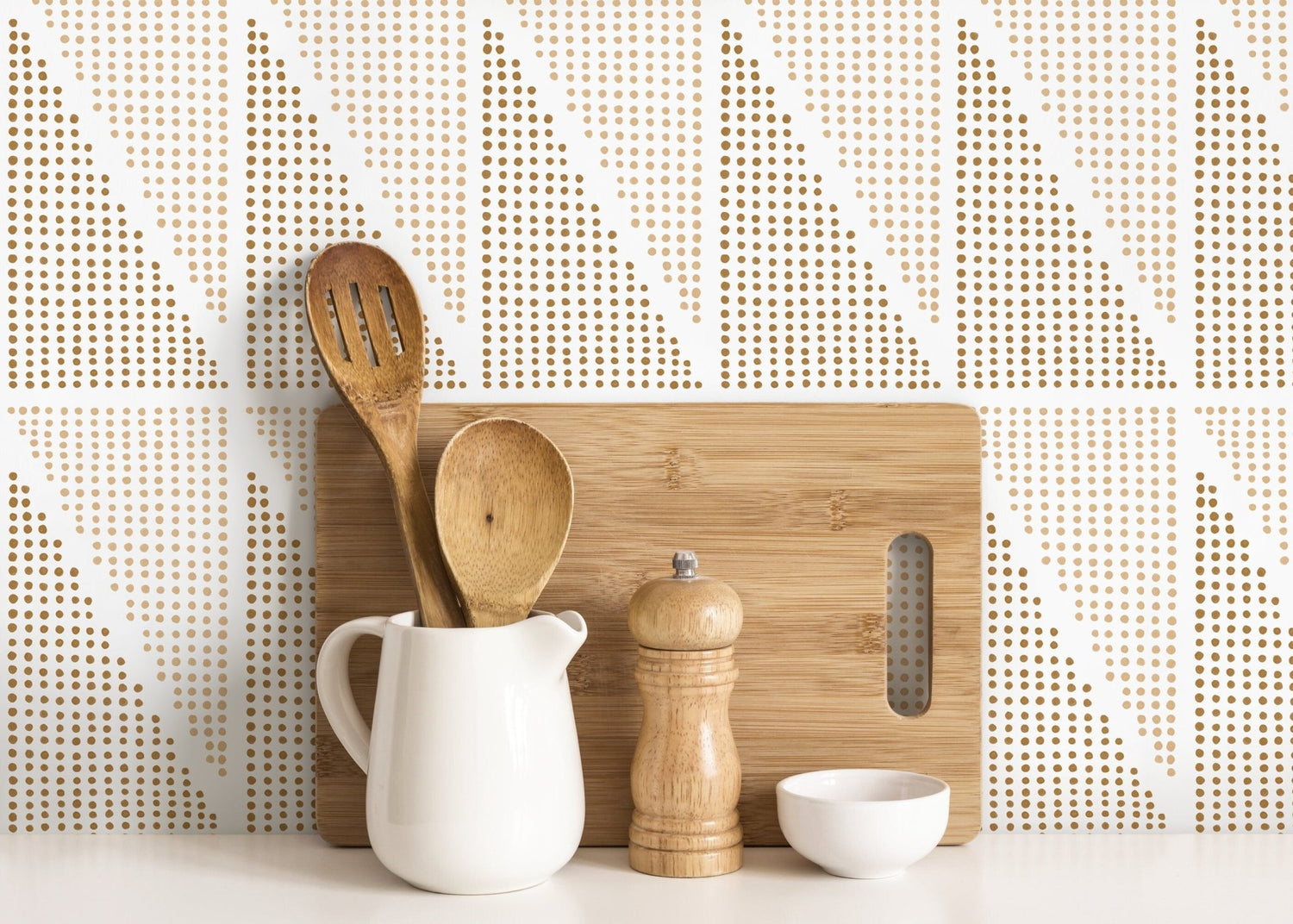 Beige Modern Dots Wallpaper / Peel and Stick Wallpaper Removable Wallpaper Home Decor Wall Art Wall Decor Room Decor - C969 - WallTrend