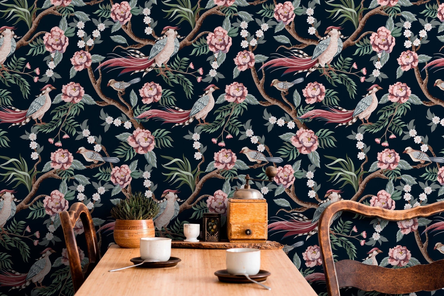 Birds and Blooms Wallpaper - C121 - WallTrend