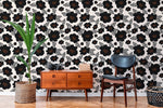 Black and Cream Floral Wallpaper - B462 - WallTrend