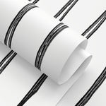 Black and White Boho Striped Wallpaper / Peel and Stick Wallpaper Removable Wallpaper Home Decor Wall Art Wall Decor Room Decor - C898 - WallTrend