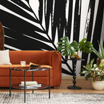 Black and White Leaves Wallpaper - Removable Wallpaper Peel and Stick Wallpaper Wall Paper - B354 - WallTrend