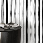 Black and White Lines Wallpaper Modern Striped Wallpaper Peel and Stick and Traditional Wallpaper - D762 - WallTrend
