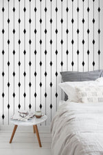 Black and White Minimalist Wallpaper / Peel and Stick Wallpaper Removable Wallpaper Home Decor Wall Art Wall Decor Room Decor - C752 - WallTrend