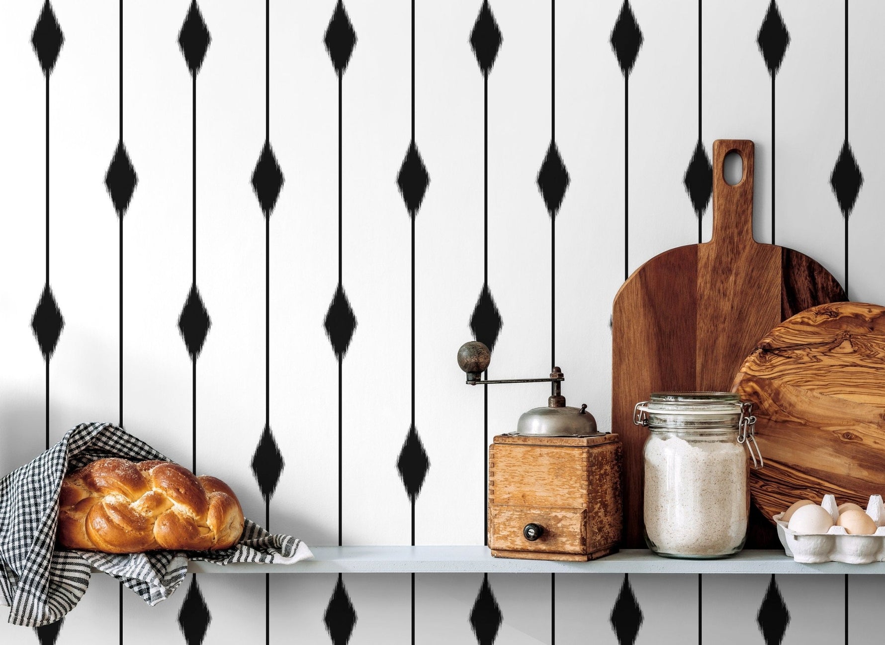Black and White Minimalist Wallpaper / Peel and Stick Wallpaper Removable Wallpaper Home Decor Wall Art Wall Decor Room Decor - C752 - WallTrend