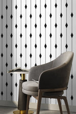 Black and White Minimalist Wallpaper / Peel and Stick Wallpaper Removable Wallpaper Home Decor Wall Art Wall Decor Room Decor - C752 - WallTrend