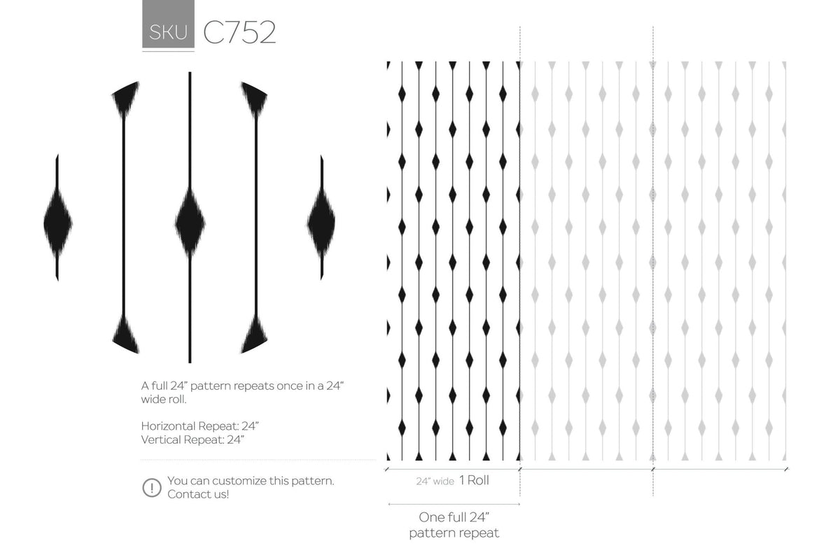 Black and White Minimalist Wallpaper / Peel and Stick Wallpaper Removable Wallpaper Home Decor Wall Art Wall Decor Room Decor - C752 - WallTrend