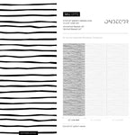 Black and White Striped Wallpaper Boho Wallpaper Peel and Stick and Traditional Wallpaper - D772 - WallTrend