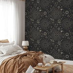 Black Celestial Wallpaper / Peel and Stick Wallpaper Removable Wallpaper Home Decor Wall Art Wall Decor Room Decor - D342 - WallTrend