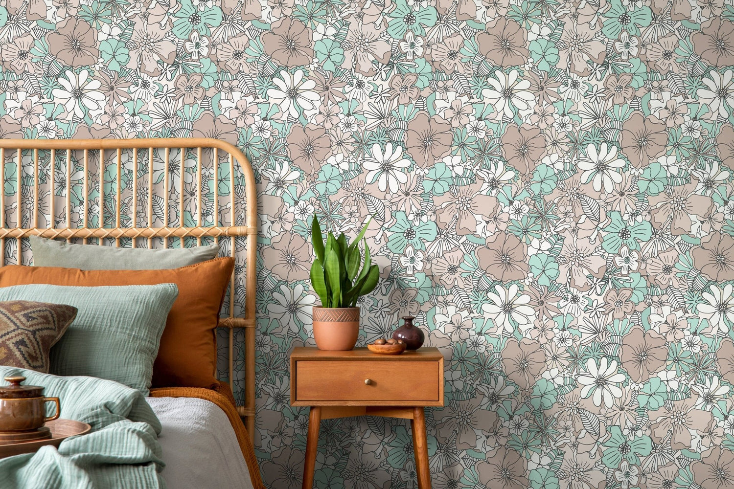 Blooming Elegance Wallpaper - D381 - WallTrend