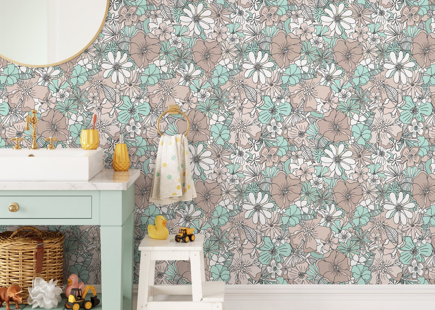 Blooming Elegance Wallpaper - D381 - WallTrend