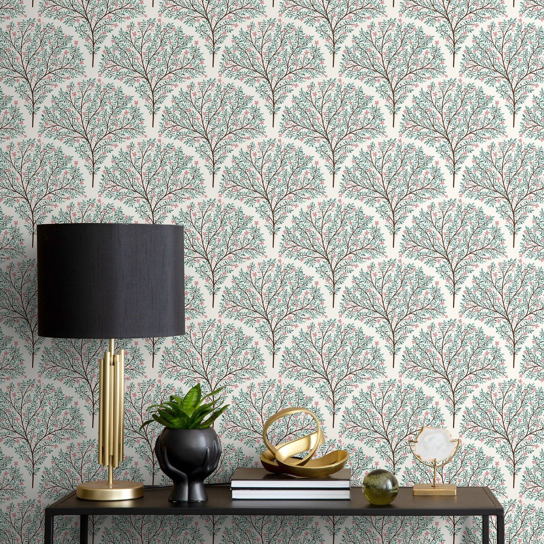 Blossoming Coral Trees Wallpaper - C809 - WallTrend