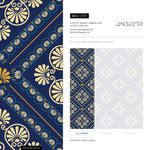 Blue and Yellow Retro Tile Wallpaper / Peel and Stick Wallpaper Removable Wallpaper Home Decor Wall Art Wall Decor Room Decor - D137 - WallTrend