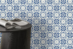 Blue Modern Tile Wallpaper / Peel and Stick Wallpaper Removable Wallpaper Home Decor Wall Art Wall Decor Room Decor - D180 - WallTrend