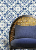 Blue Modern Tile Wallpaper / Peel and Stick Wallpaper Removable Wallpaper Home Decor Wall Art Wall Decor Room Decor - D180 - WallTrend