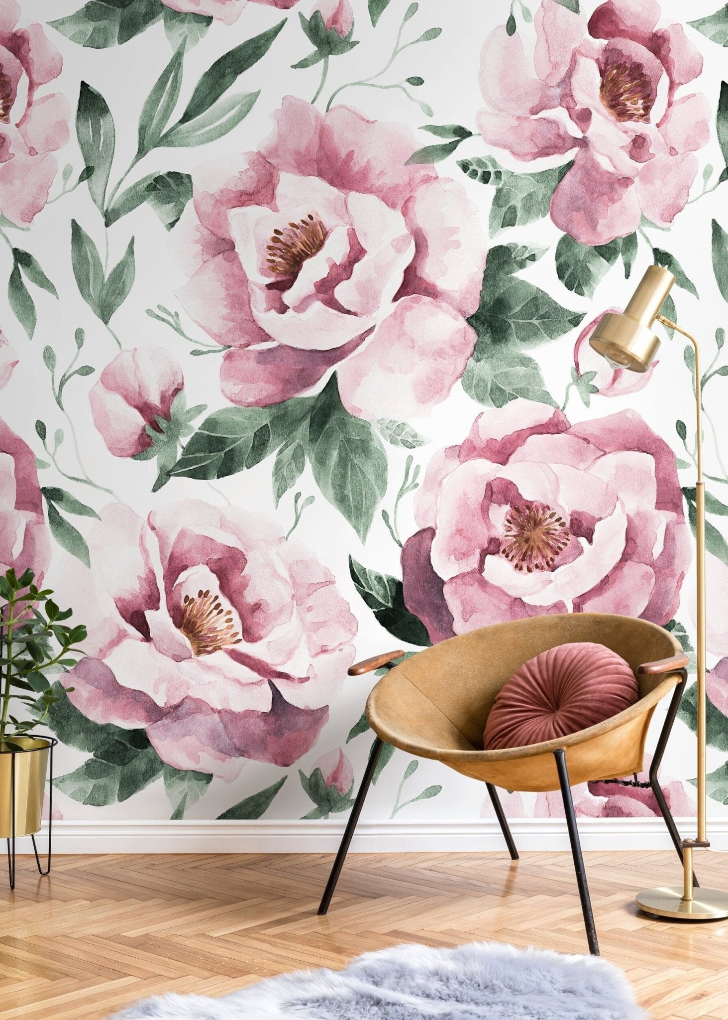 Blushing Peonies Wallpaper - C953 - WallTrend