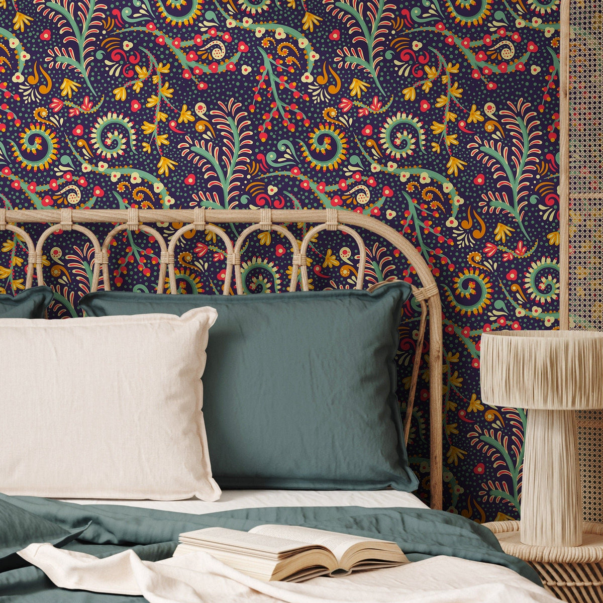 Bohemian Paisley Wallpaper - B271 - WallTrend