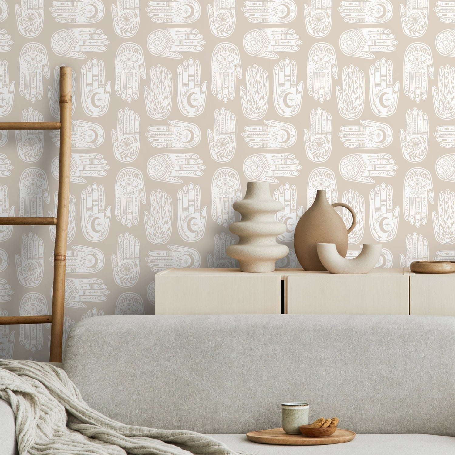 Bohemian Spirit Hands Wallpaper - C273 - WallTrend