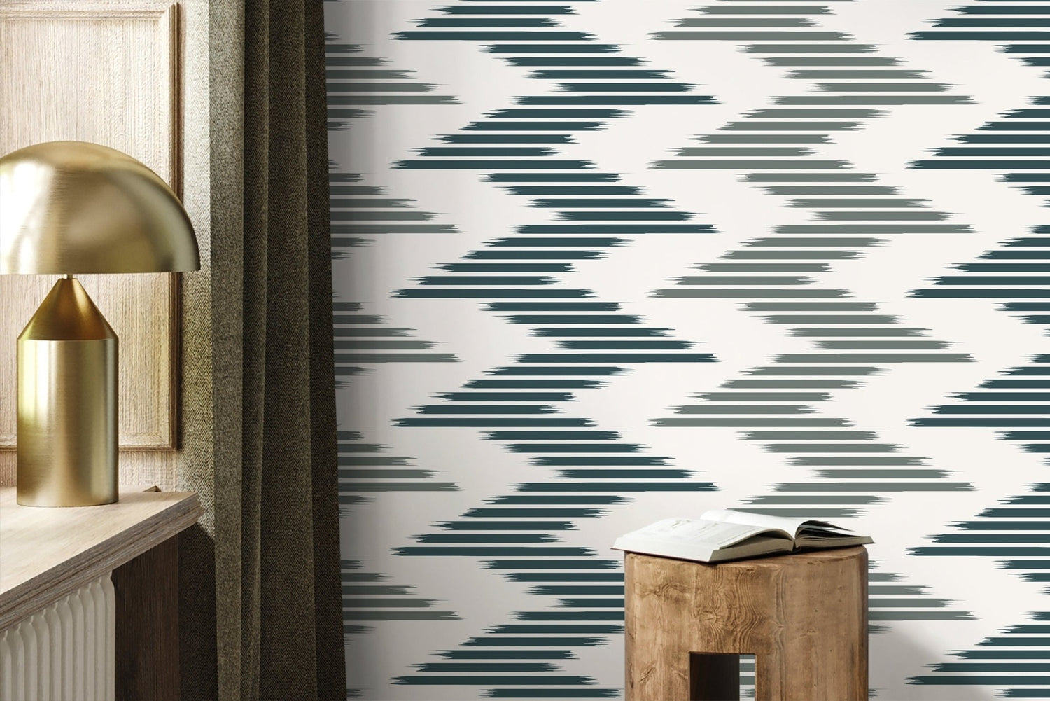 Boho Chevron Wallpaper / Peel and Stick Wallpaper Removable Wallpaper Home Decor Wall Art Wall Decor Room Decor - D205 - WallTrend