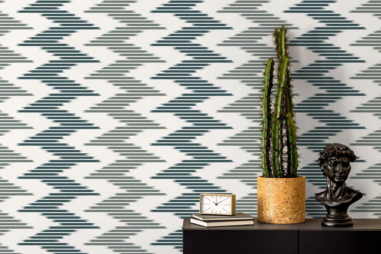 Boho Chevron Wallpaper / Peel and Stick Wallpaper Removable Wallpaper Home Decor Wall Art Wall Decor Room Decor - D205 - WallTrend