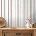 Boho Striped Wallpaper Farmhouse Wallpaper Peel and Stick and Traditional Wallpaper - D779 - WallTrend