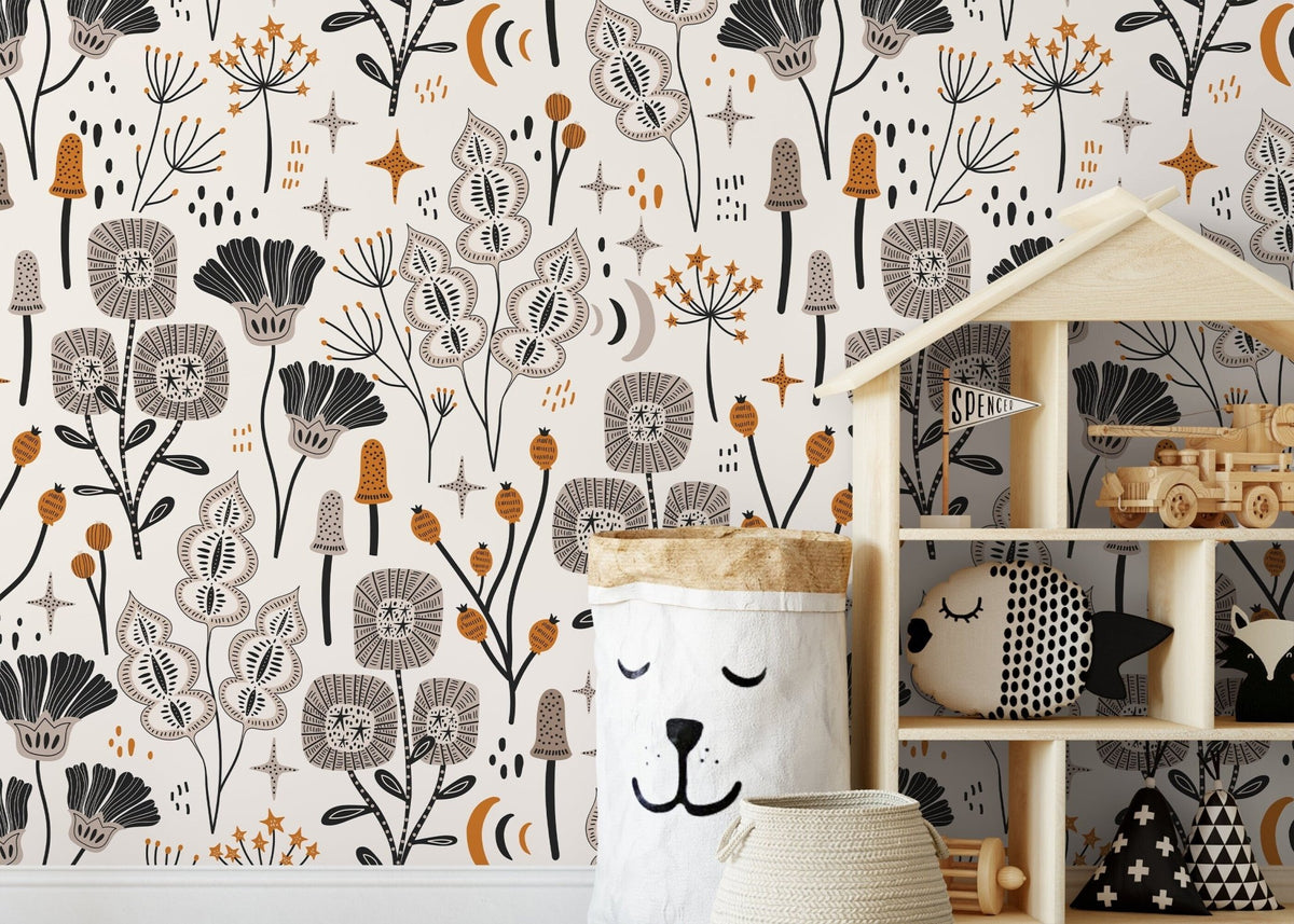 Botanical Autumn Harmony Wallpaper - D395 - WallTrend