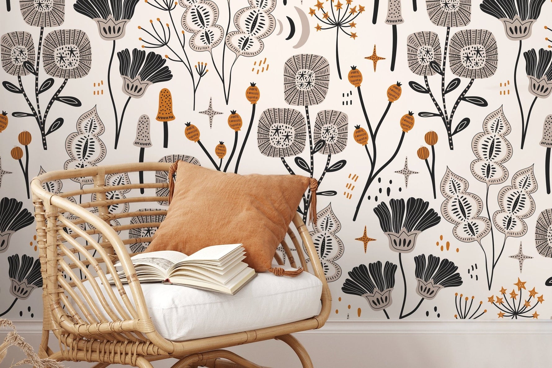 Botanical Autumn Harmony Wallpaper - D395 - WallTrend