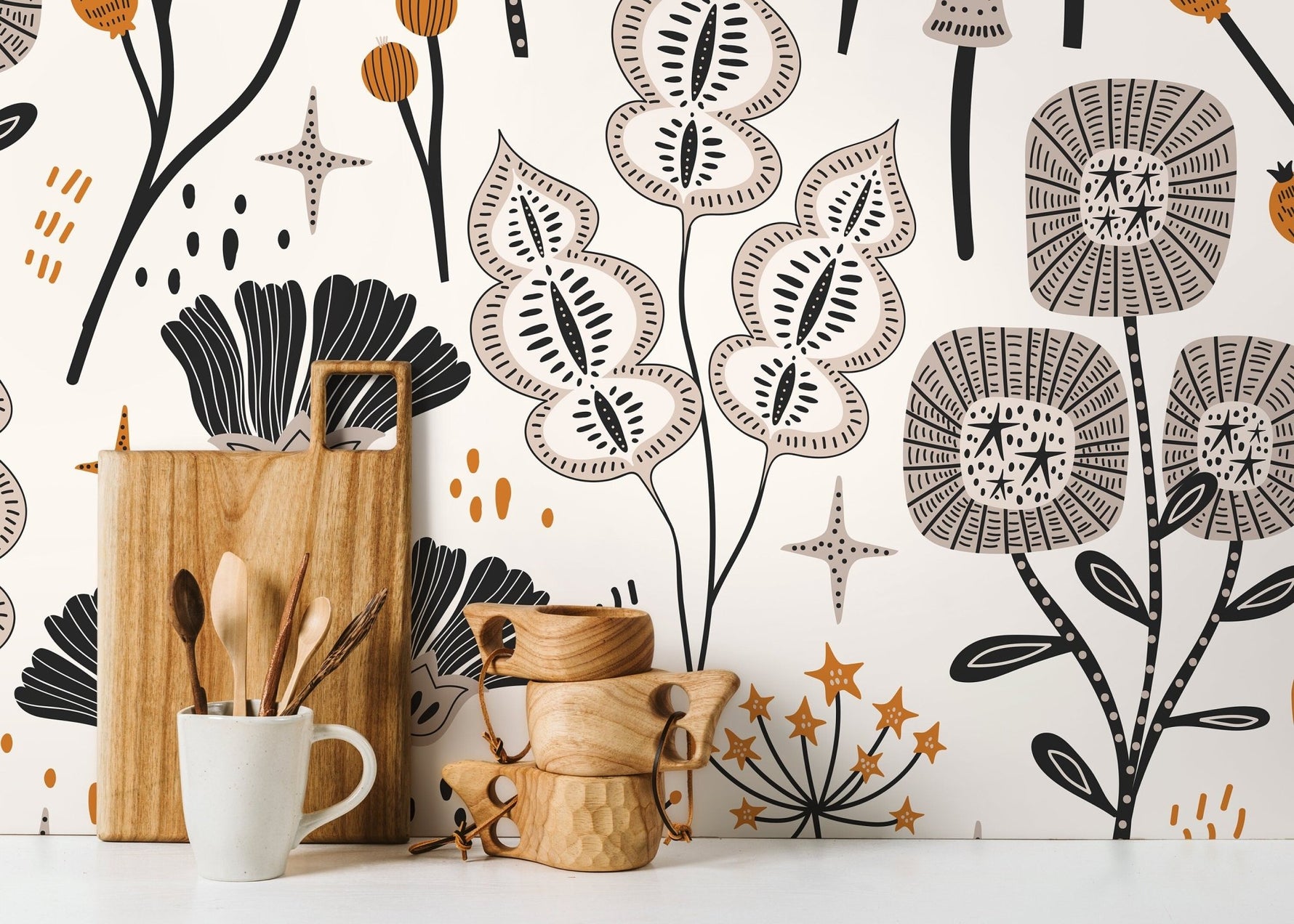 Botanical Autumn Harmony Wallpaper - D395 - WallTrend