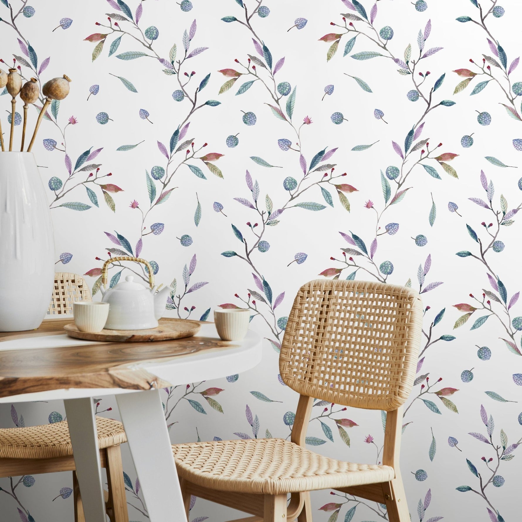 Botanical Berry Bliss Wallpaper - A391 - WallTrend