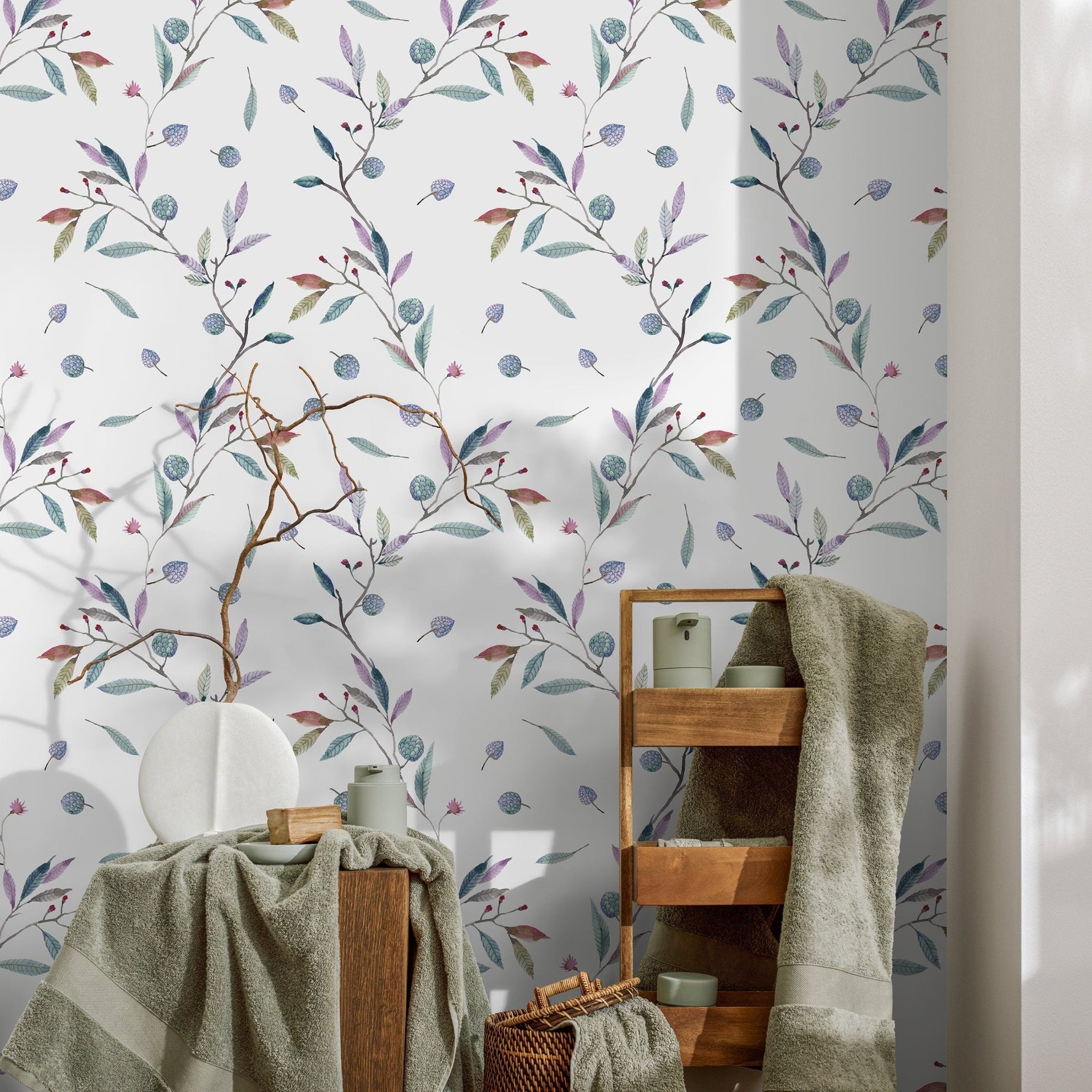 Botanical Berry Bliss Wallpaper - A391 - WallTrend