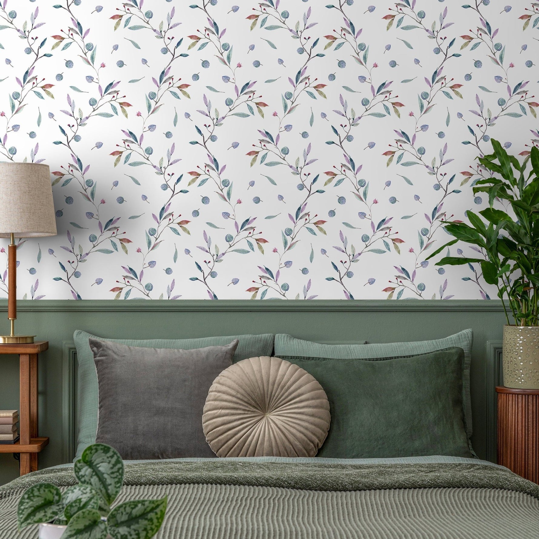 Botanical Berry Bliss Wallpaper - A391 - WallTrend